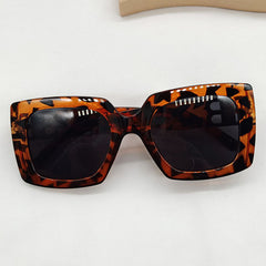 Vintage Square Sunglasses Large Frame Glasses B Letter