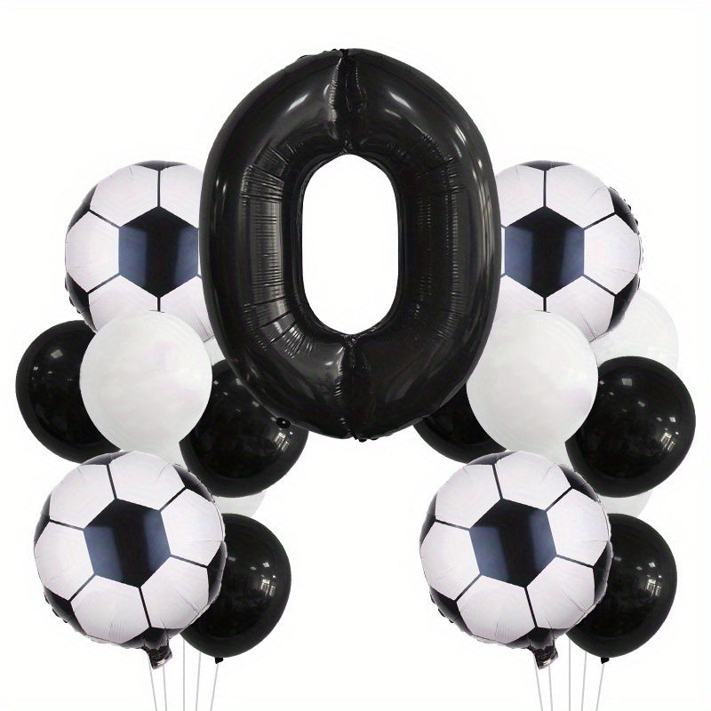 17pcs Football Theme Kids Birthday Party Decor Set