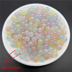 100 Pcs Round Shape Acrylic Spacer Beads for Jewelry Making DIY