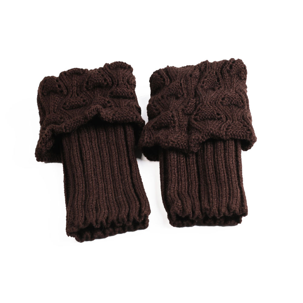 Winter Crochet Knit Boot Cuffs Ankle Leg Warmers Socks Women's Stockings