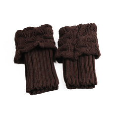 Winter Crochet Knit Boot Cuffs Ankle Leg Warmers Socks Women's Stockings