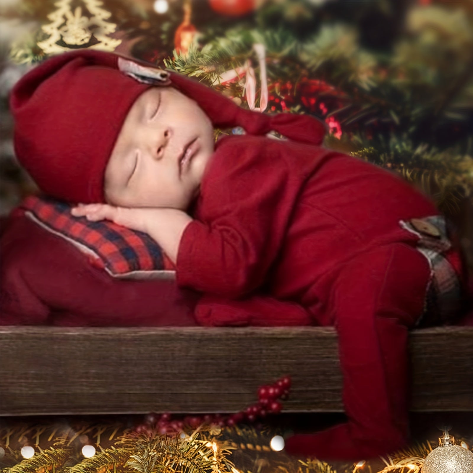 Newborn Christmas Photo Shooting Set Baby Romper Photography Costume
