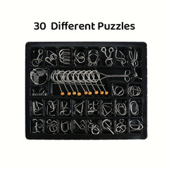 30pcs Puzzle Unlocking Tool Set Nine Link Chain Kongming Lock & Luban's Locks Ad