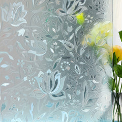 Anti Peep Tulip Glass Window Film Transparent UV Protective Stickers
