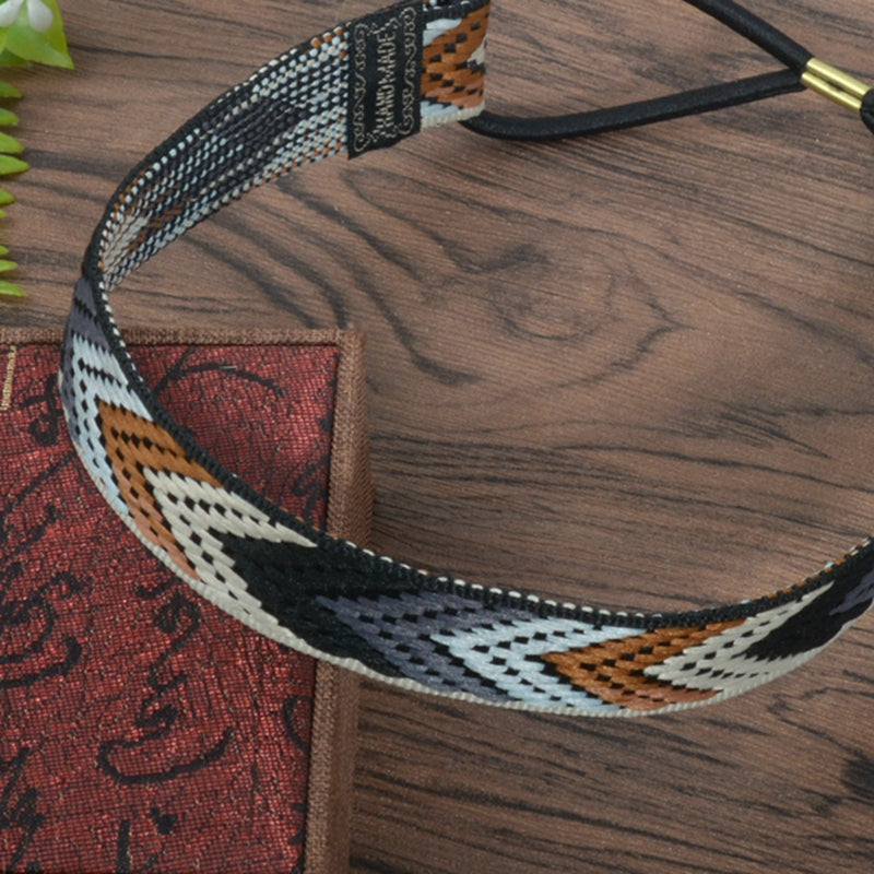 Bohemian Elastic Headband Retro Arrow Tip Printed Headdress Hair Accessories