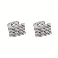 Striped Men's Cufflinks French Business Shirt Sleeve Studs