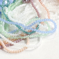 120pcs Crystal Glass Beads Round Spacer for Jewelry Making DIY
