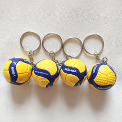 Mini Volleyball Keychain Sports Key Ring Purse Bag Backpack Car Key Charm
