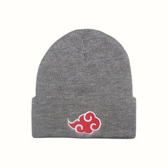 Red Cloud Embroidery Woolen Pullover Hat