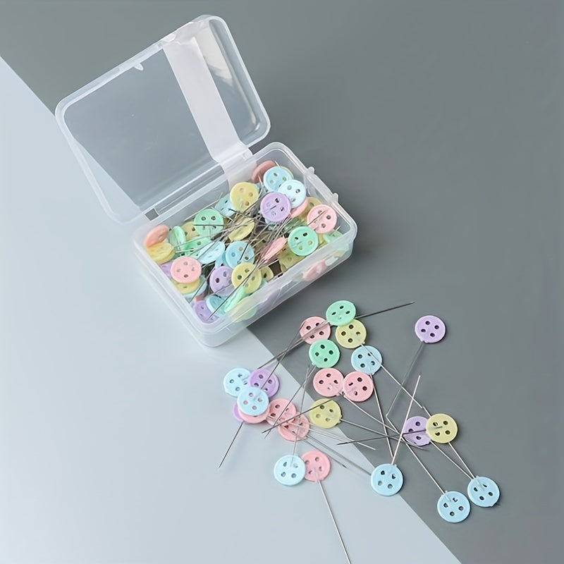100pcs Sewing Patchwork Pins 4 Patterns Hand Stitched Pin Quilting Tool