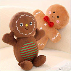 Gingerbread Plush Stuffed Toy Doll Soft Pillow Doll Christmas Decor