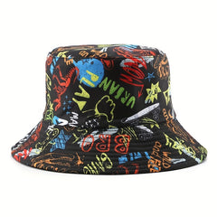 Fisherman Hat Men's Double sided Printed Basin Hat Outdoor Sun Hat