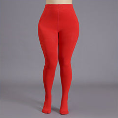  Solid High Rise Stretchy Pantyhose