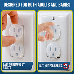 10 Pack Baby Safety Outlet Covers Transparent Easy Install Childproof