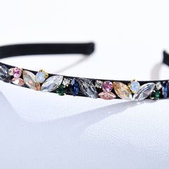 Elastic Rhinestone Headbands for Women Girls Vintage Hair Hoop