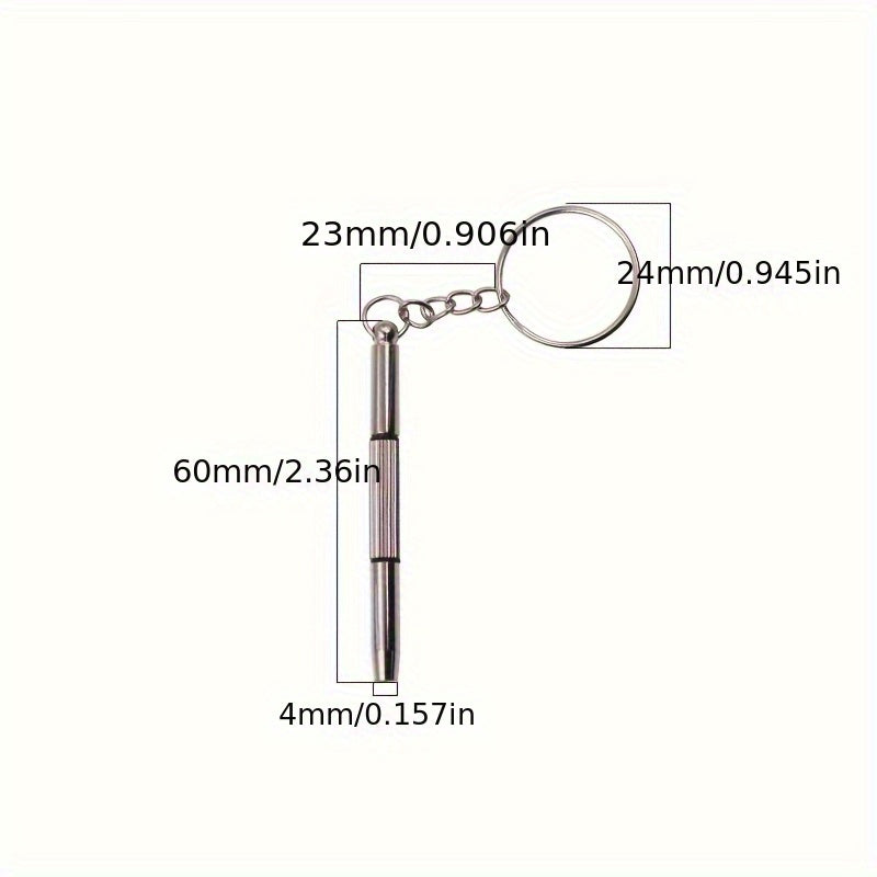 2pcs Steel Glasses Screwdrivers Portable Mini Glass Screwdrivers Keychain