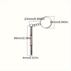 2pcs Steel Glasses Screwdrivers Portable Mini Glass Screwdrivers Keychain