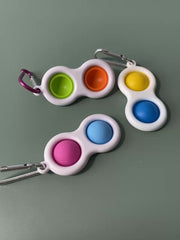 2pcs Fidget Toy Stress Relief & Mini Silicone Sensory Key Chain