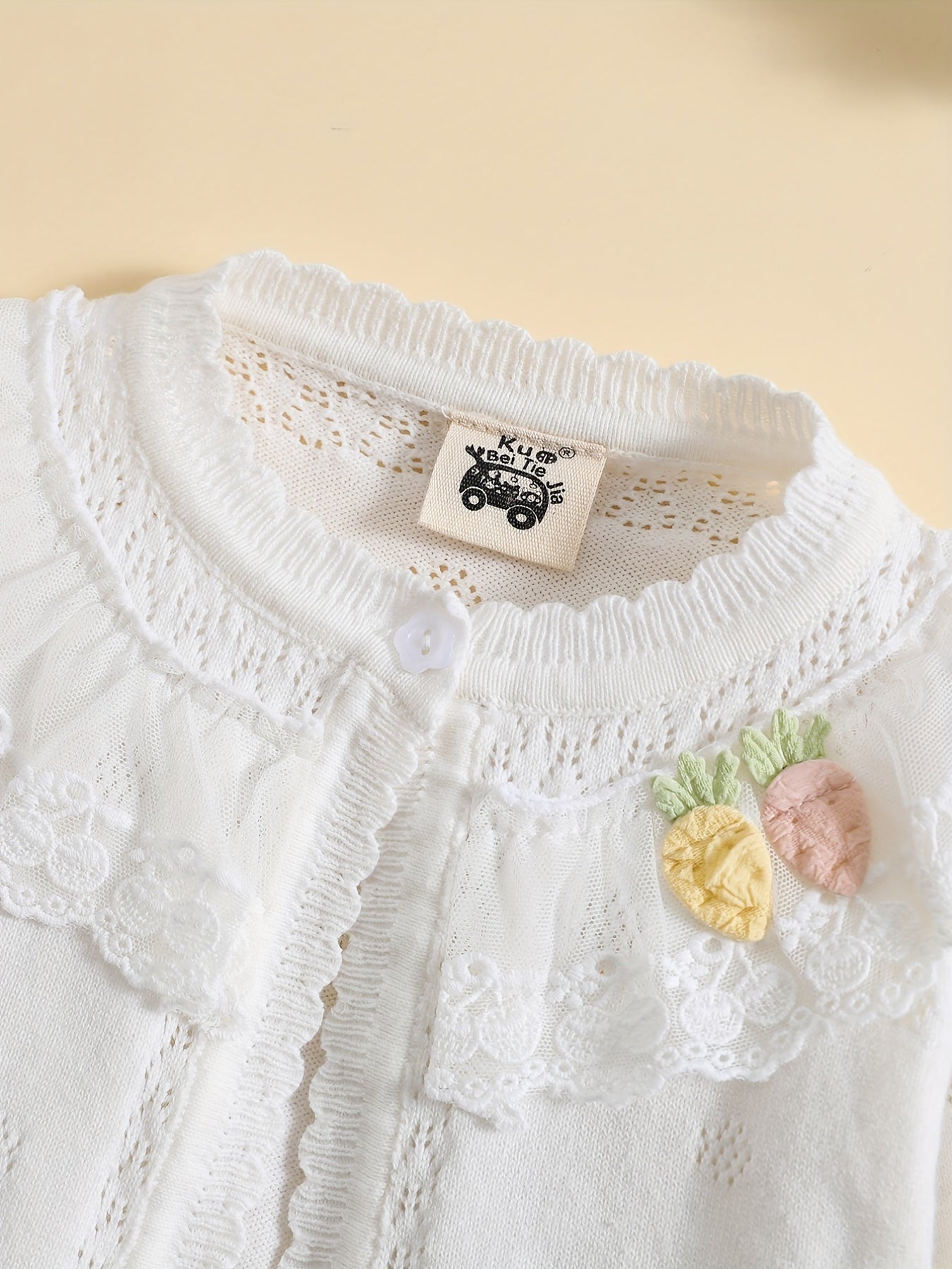 Girls Cartoon Graphic Sweater Coat Long Sleeve Knitted Top