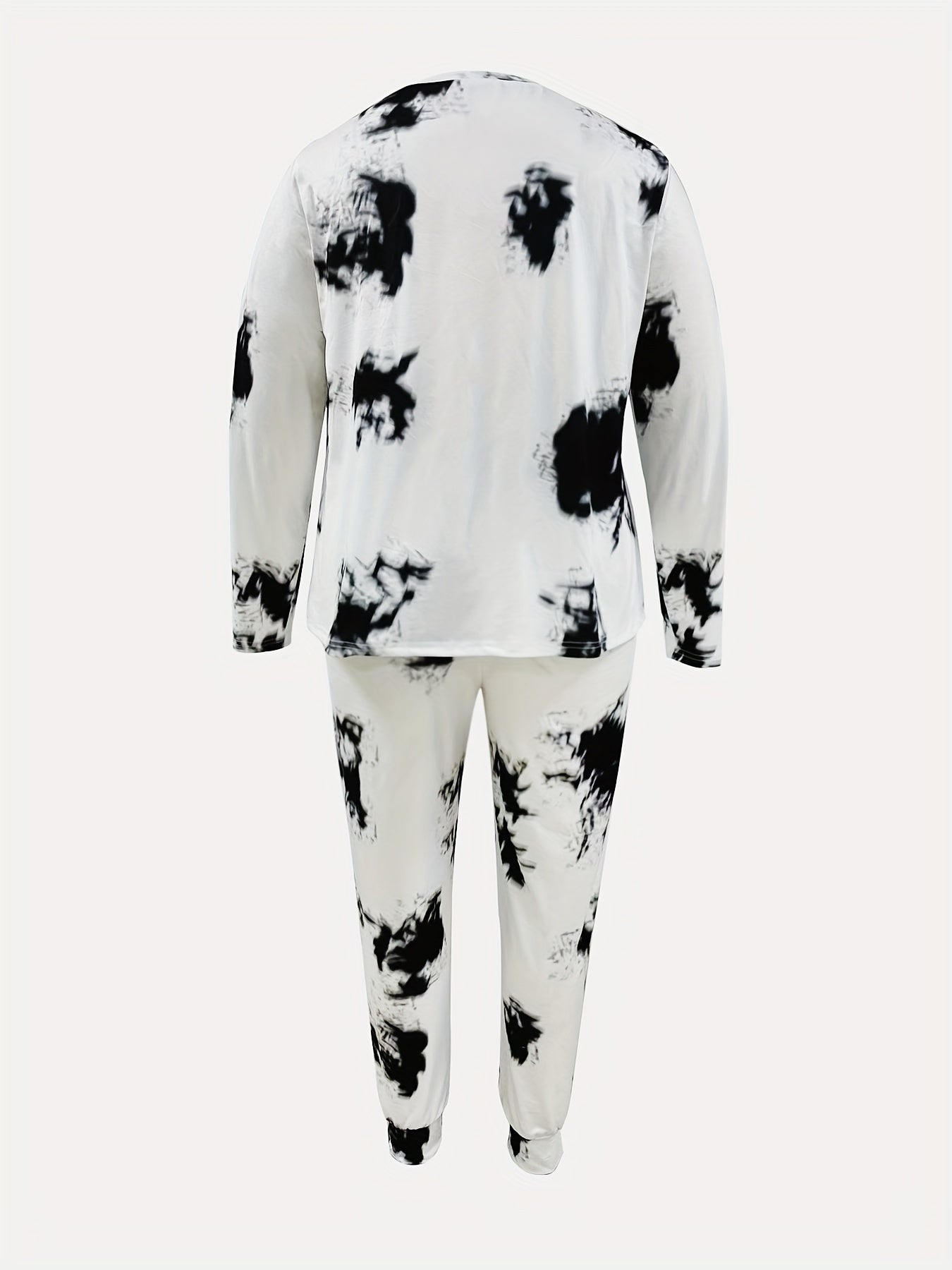  Tie Dye Long Sleeve Top & Tapered Leg Pants Set