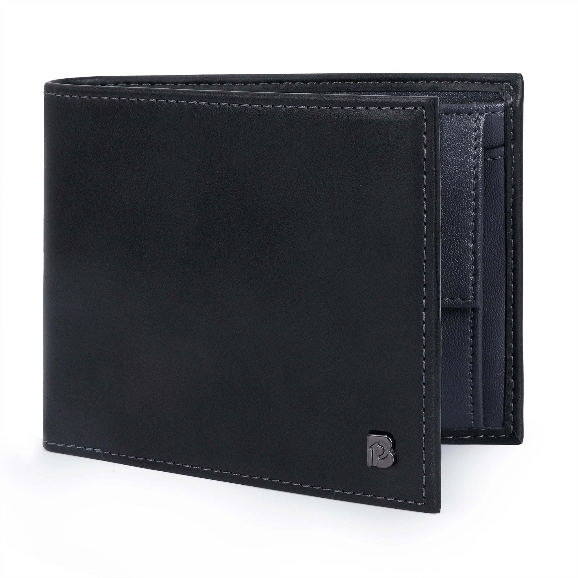 RFID Blocking Leather Men's Wallet with Coin Pocket