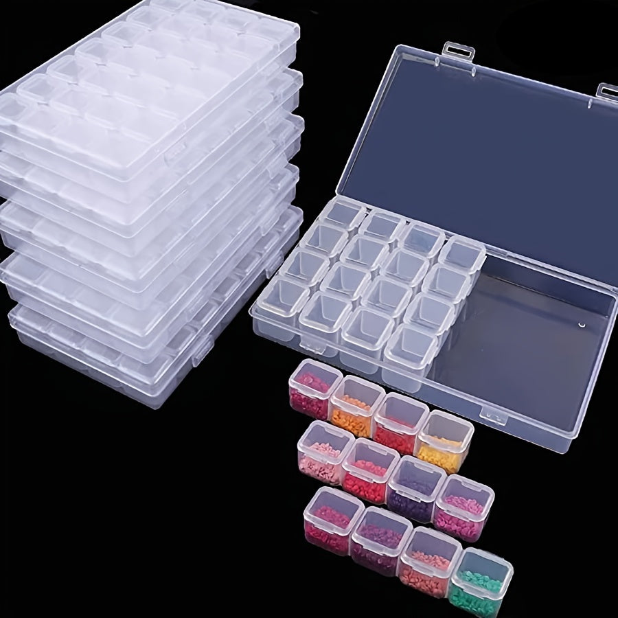 28 Grids Diamond Painting Storage Box Plastic Organizer DIY Crafts Container