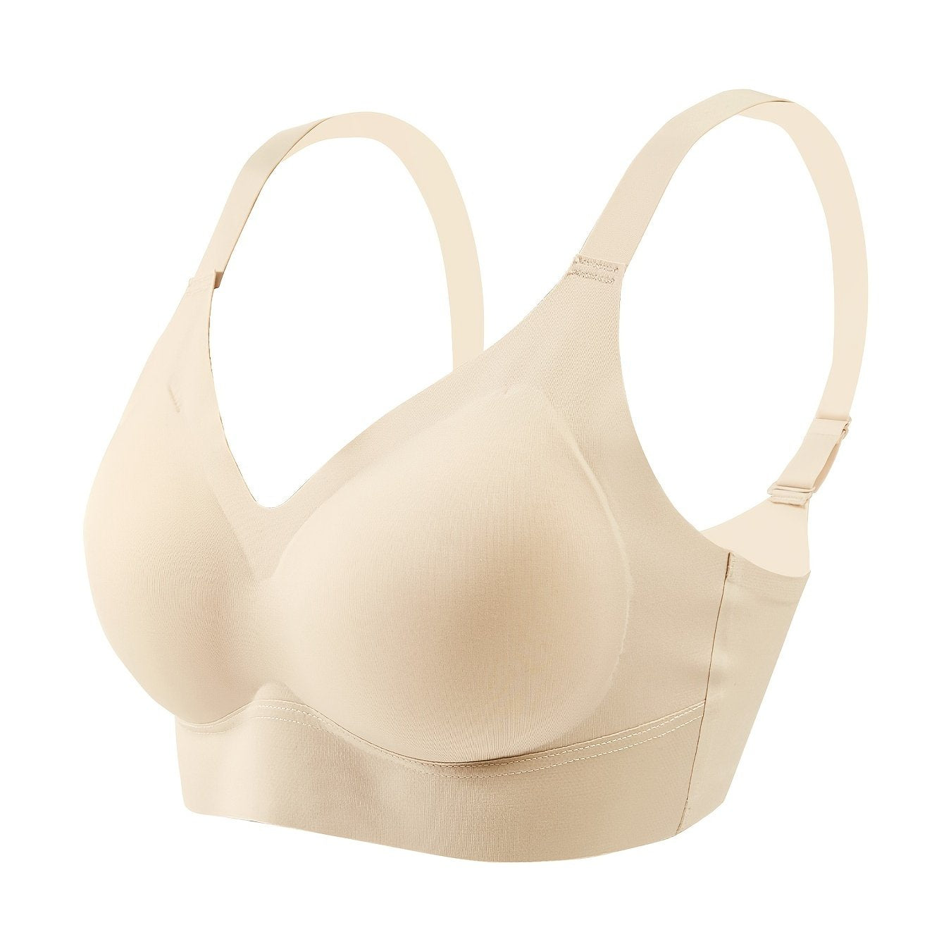 Solid Wireless Bra Comfy Full Coverage Women's Lingerie