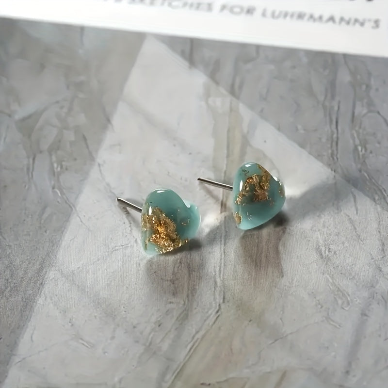 Heart Shaped Crystal Stud Earrings Party Jewelry Gift