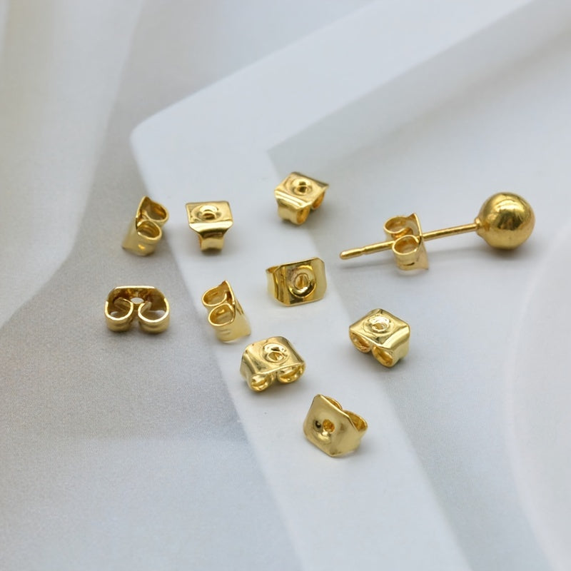 50pcs Casual Earring Back Plugs Round Ear Studs Jewelry Accessories DIY