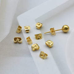 50pcs Casual Earring Back Plugs Round Ear Studs Jewelry Accessories DIY