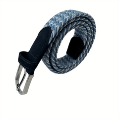 Elastic Braided Belt Pin Buckle Stretch Belt Canvas Waistband