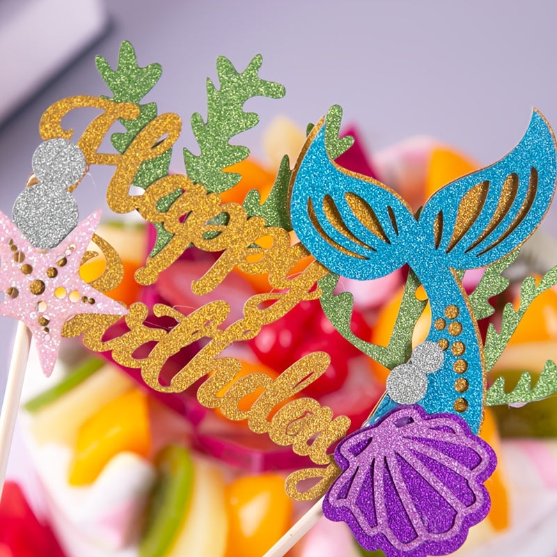 1pc Mermaid Cake Insert for Birthday Party Decoration