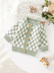 Baby Romper Stylish Chessboard Triangle Jumpsuit Combination Set