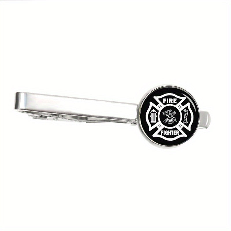 Vintage Alloy Fire Dept Tie Clip