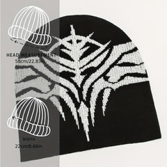 Anime Jacquard Luminous Beanie Soft Elastic Breathable Knit Hat