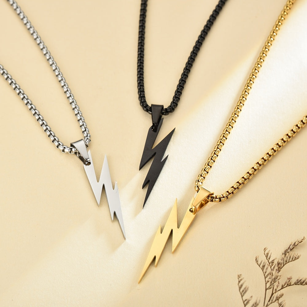 Personality Lightning Necklace Geometric Necklace for Men