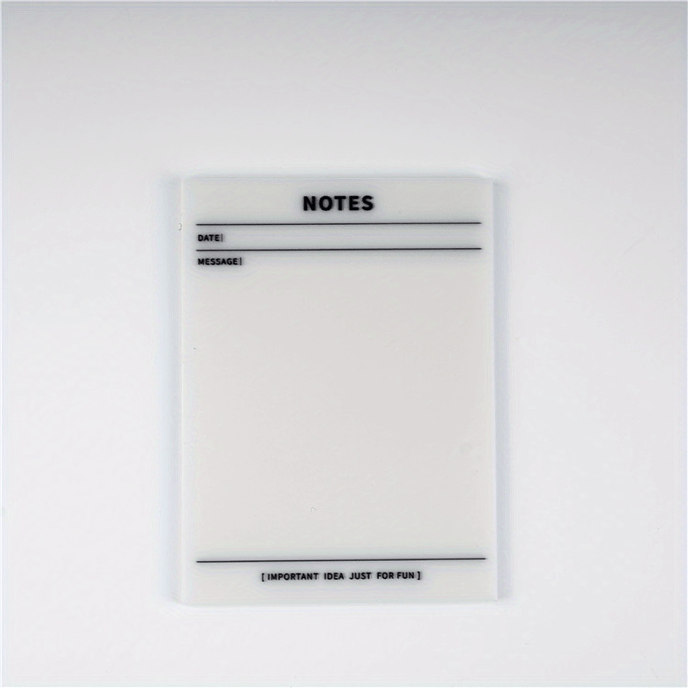 1pc 9.65x7 Transparent Sticky Notes Waterproof Sticky Notes Pad