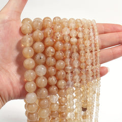 Natural Brown Crystal Round Beads 4-12mm