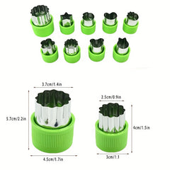 9Pcs Stainless Steel Bakery Tools for Sliced Biscuits, Food, Fruit