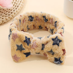 Star Pattern Coral Fleece Headband for Women Hair Accessories