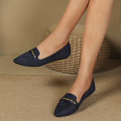 Women's Pointed Toe Ballet Flats Soft Sole Slip On Shoes Casual Walking