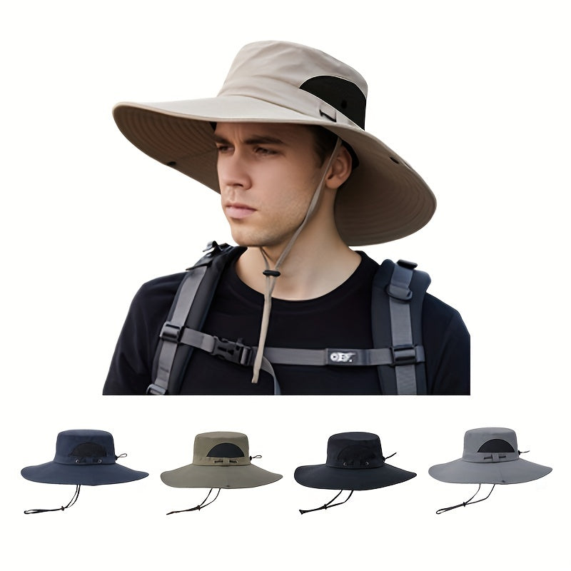 Wide Brim Breathable Bucket Hat For Outdoor Fishing Mountaineering