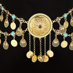 Coin Tassel Waist Chain Ethnic Waistband For Girls
