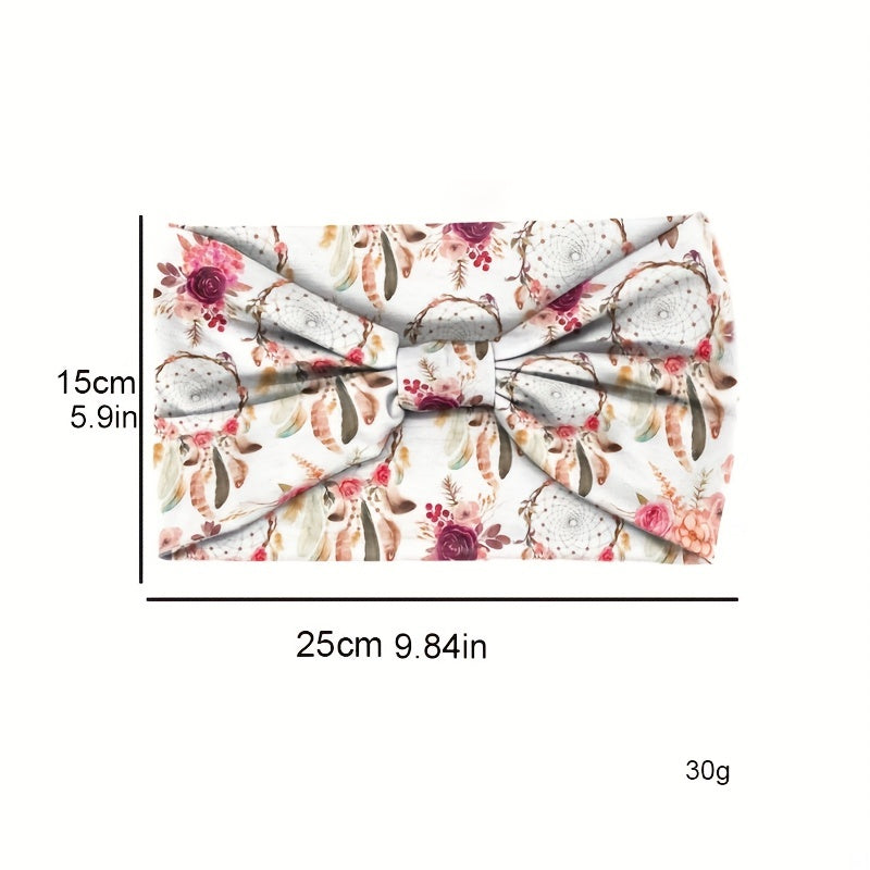 Boho Wide Headband Print Turban Headwrap Knot Hairband Bandana Hair Accessories