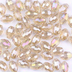 50pcs 6x8mm Colorful Glass Crystal Beads DIY Jewelry Accessories
