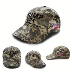 Letter Embroidery Baseball Cap Camouflage Adjustable Cotton Sun Hat