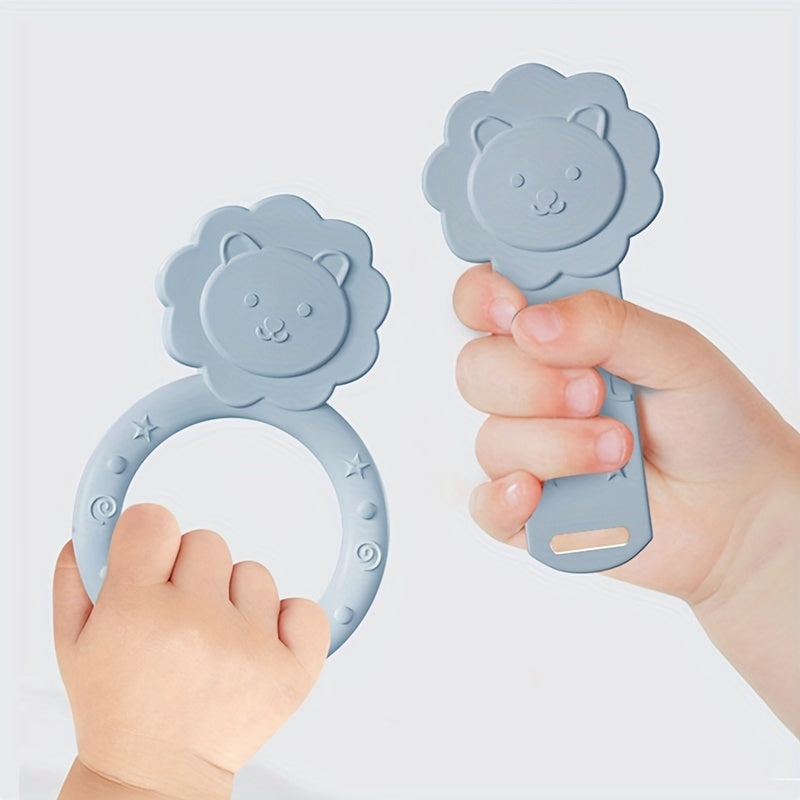 Silicone Lion Teether Toy Baby Soft Teething Toy