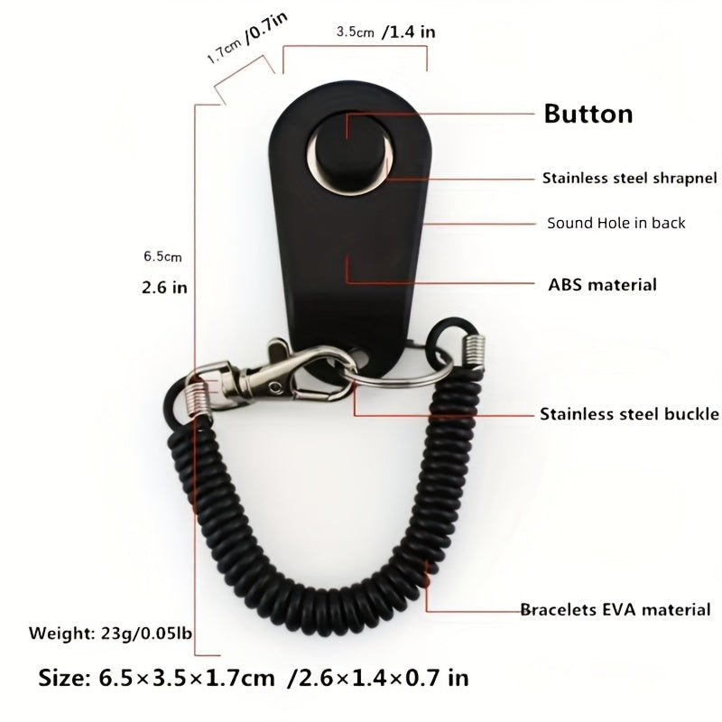 Pet Training Clicker with Wrist Strap - Improve Behavior and Communication