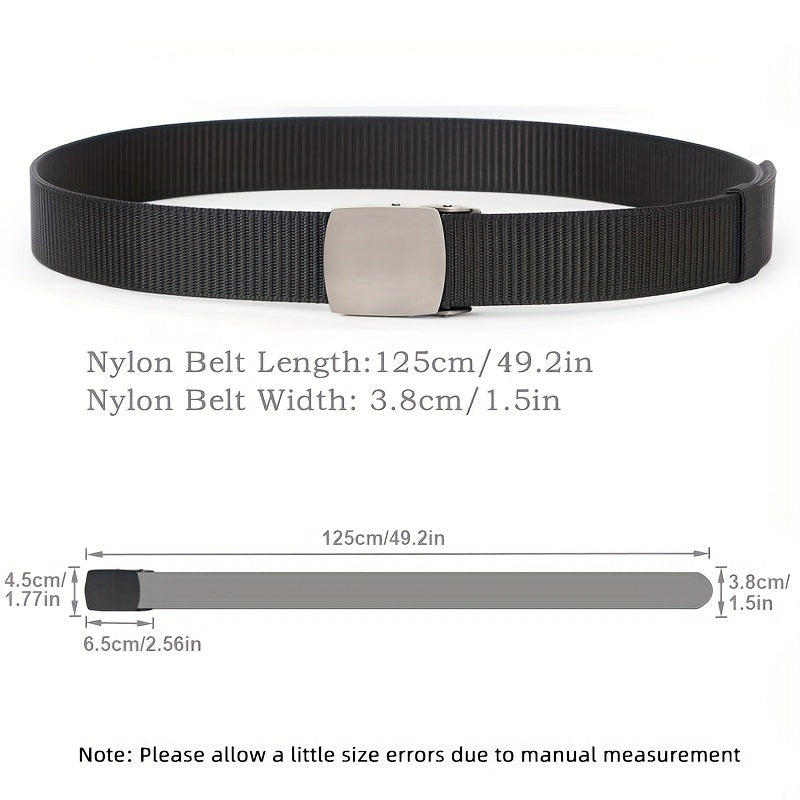 Adjustable Military Tactical Belt Metal Buckle Canvas Waistband