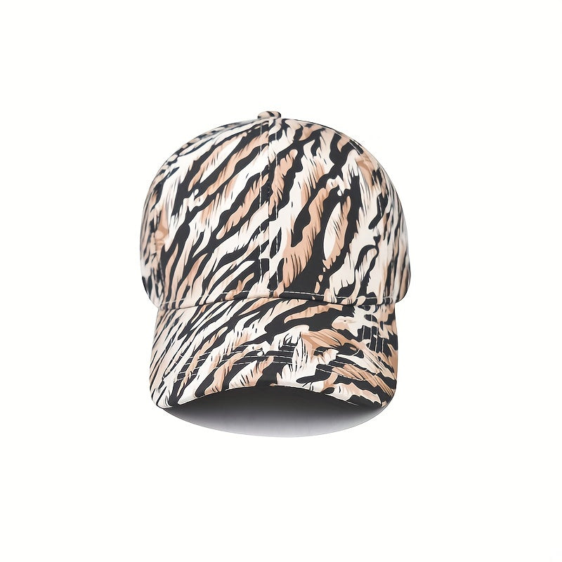 Tiger Pattern Print Baseball Cap Adjustable Hat